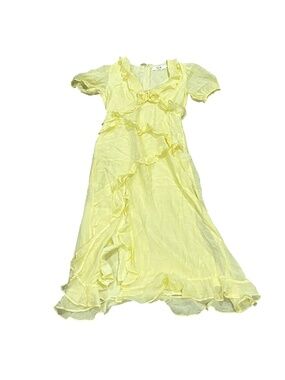 aeris lace ruffled layered dress Aeris Mini Kaftan Dress White mockniwear